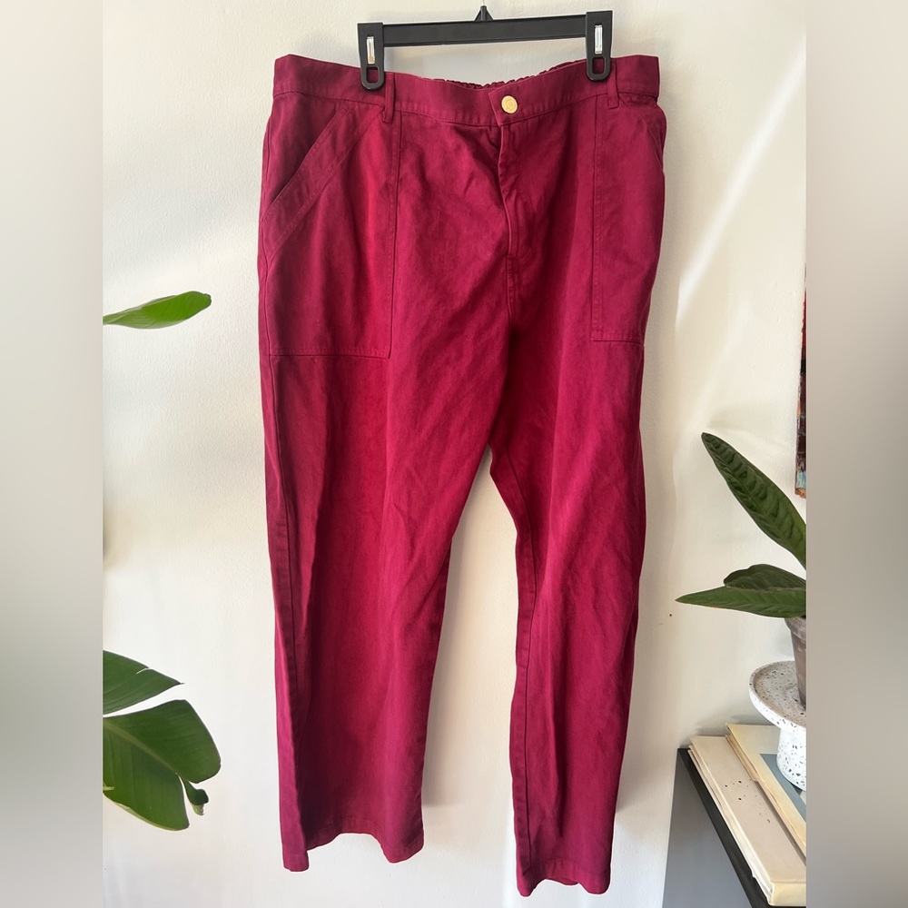 Big Bud Press Wine Red Wide Leg Pants